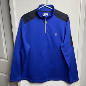 IZOD PerformX Fleece Sweater Men’s Size Large Blue ¼ Zip Pullover Jacket